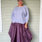 DTH Architect Skirt in 100% Shantung Silk (Eggplant)