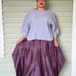 DTH Architect Skirt in 100% Shantung Silk (Eggplant)