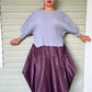 DTH Architect Skirt in 100% Shantung Silk (Eggplant)