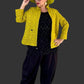 Felted Wool Fedora Hat (Lime Green)