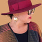 Felted Wool Fedora Hat (Wine)