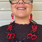 Black and Red Tagua Link Necklace