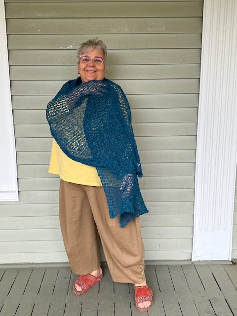 Popcorn Crocheted Shawl