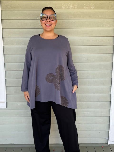 Cheyenne Grey Tunic Top