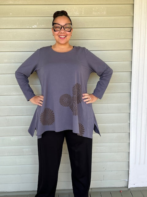 Cheyenne Grey Tunic Top