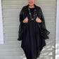 DTH Black Metallic Sequined Cocoon Jacket