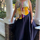 DTH Architect Skirt in Indigo cotton linen blend