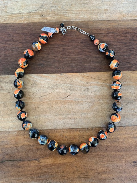 Black Orange Agate