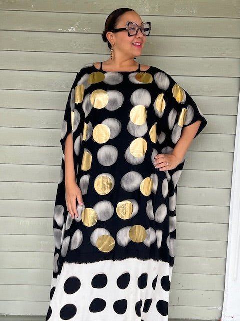 Multidimension Polka Dot kaftan