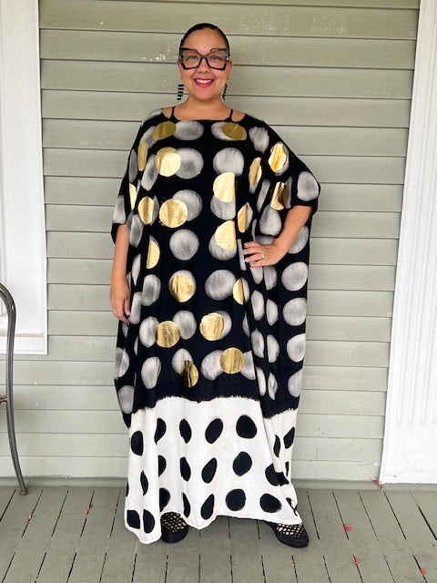 Multidimension Polka Dot kaftan