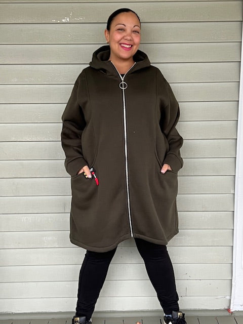 100% Cotton Oversized Zip-Up Hoodies (Forest Green or Teal)