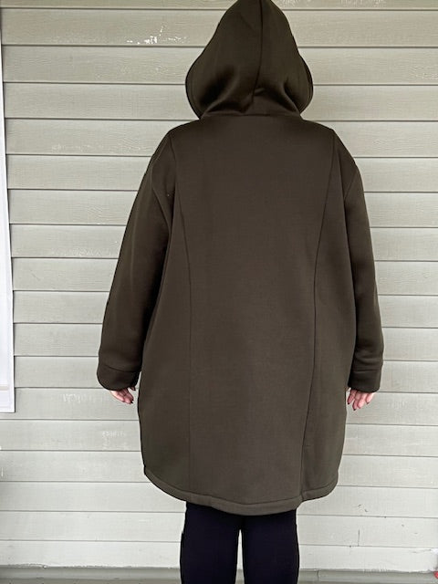 100% Cotton Oversized Zip-Up Hoodies (Forest Green or Teal)