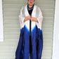 100% Hand Dyed Silk Indigo Floor Length Jacket