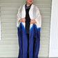 100% Hand Dyed Silk Indigo Floor Length Jacket