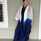 100% Hand Dyed Silk Indigo Floor Length Jacket