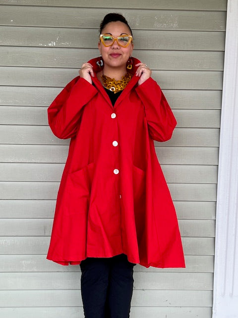 100% Cotton Red Trapeze Shirt