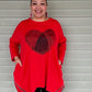 100% Cotton Heart Fingerprint Top