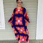 Hand Dyed Silk Long Caftan Style Dress