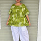 Linen Lime Green Fashion Top