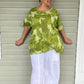 Linen Lime Green Fashion Top