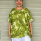 Linen Lime Green Fashion Top