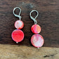 Salmon Mother of Pearl Earrings