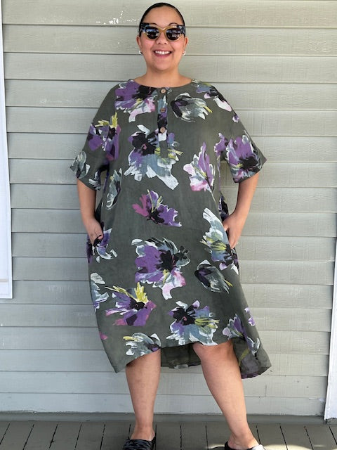 Bloom Dress (Olive or Kiwi)