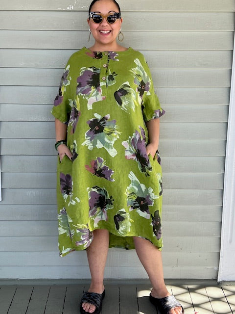 Bloom Dress (Olive or Kiwi)