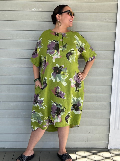 Bloom Dress (Olive or Kiwi)