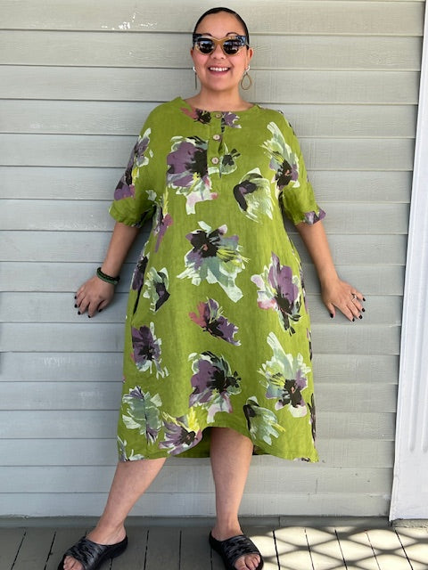 Bloom Dress (Olive or Kiwi)