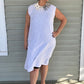 100% White  Linen Dress