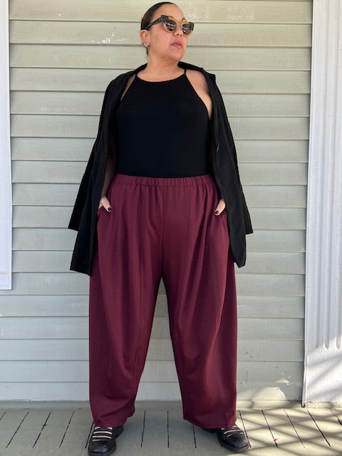 DTH  Ponte Seamed Pants (Wine)