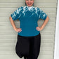 Vanite Clouds Pleats Top (Blue)