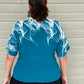 Vanite Clouds Pleats Top (Blue)