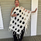 Felted Scarf with Square Cuthouts (White)