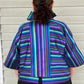 DTH 100% Silk Short Boxy Stripe Jacket