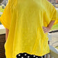 100% Linen Oversized Top (Yellow or Red)