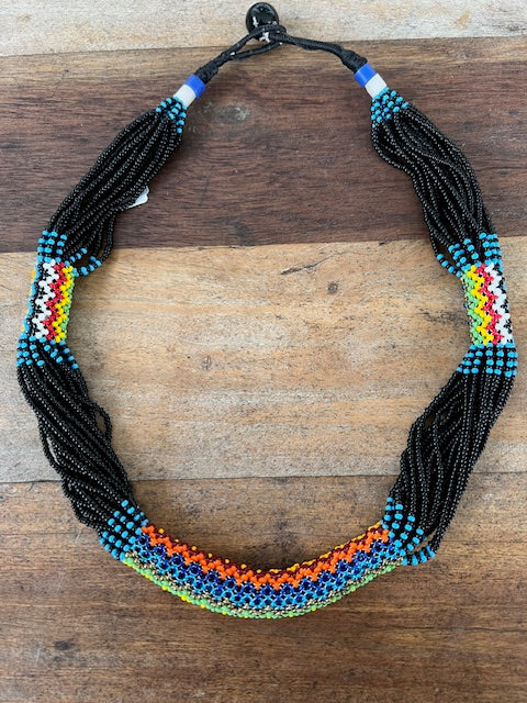 Handmade Beaded Necklace Handmade Native American Style Beaded Double ...