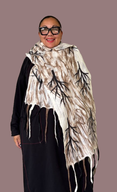 Branches Felted Scarf