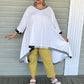 DTH White Pima Cotton Hi Lo Top (Black Trim or Color Trim)
