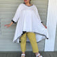 DTH White Pima Cotton Hi Lo Top (Black Trim or Color Trim)