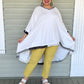 DTH White Pima Cotton Hi Lo Top (Black Trim or Color Trim)