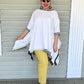 DTH White Pima Cotton Top (Hi Lo or Waterfall Style)