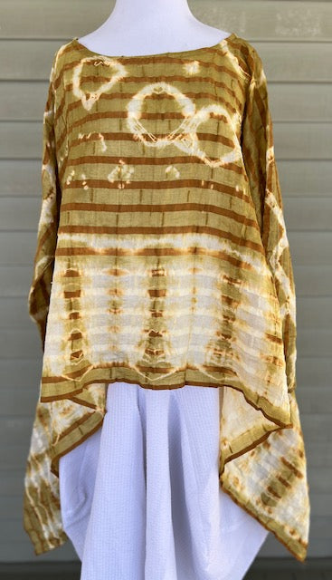 DTH 100% Silk Hand Dyed Waterfall Top (Gold)