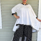 DTH White Pima Cotton Hi Lo Top (Black Trim or Color Trim)