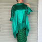 DTH Emerald Green Silk Charmeuse Hi Lo Top