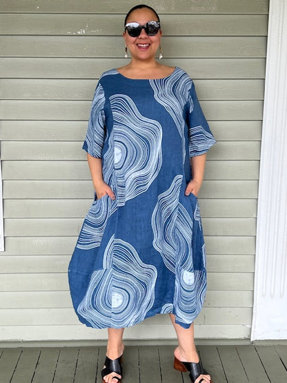 Transparente Blossom Dress (Blue, Red, White, or Black)