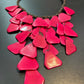 Adjustable Length, Braided Leather Cascade Tagua - Hot Pink
