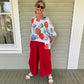 DTH Architect Pants in 100% Linen - Red
