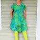 Green Batik Summer Dress